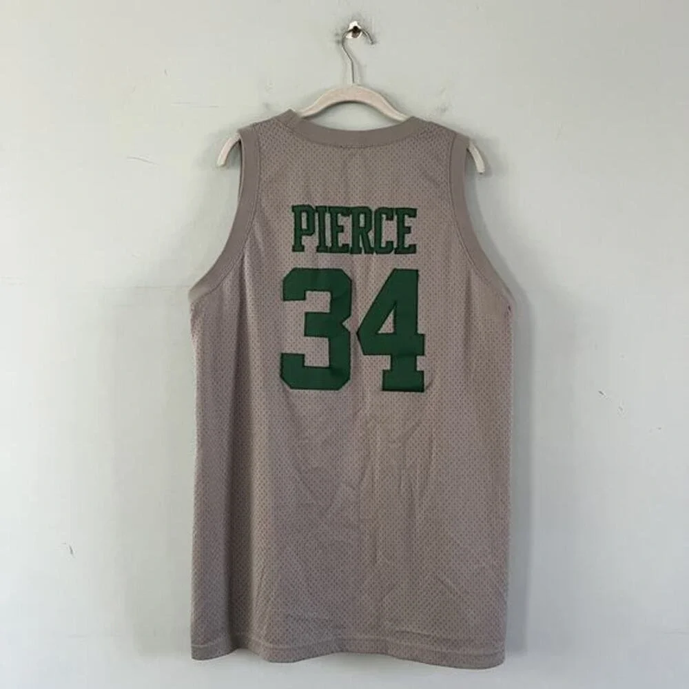 Nike Rewind Boston Celtics‎ NBA Paul Pierce 34 Swingman Gray Basketball Jersey